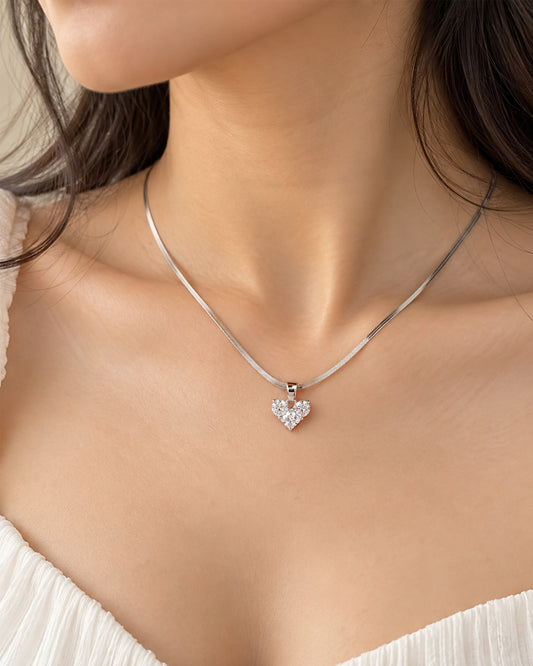 Silver Heart Pendant Necklace