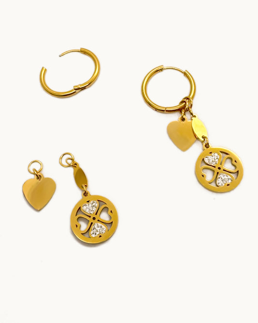 Heartshine Charm Hoops