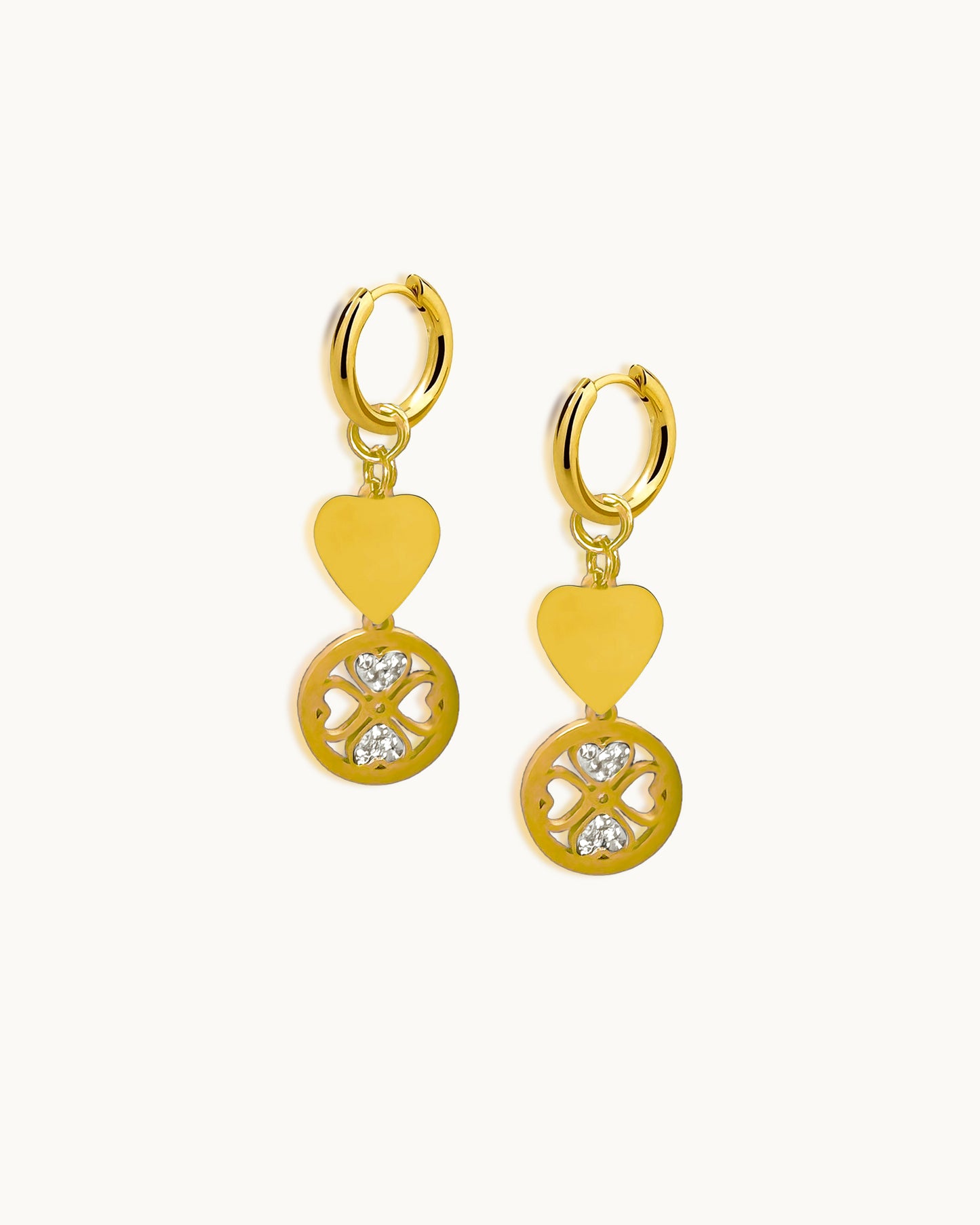 Heartshine Charm Hoops