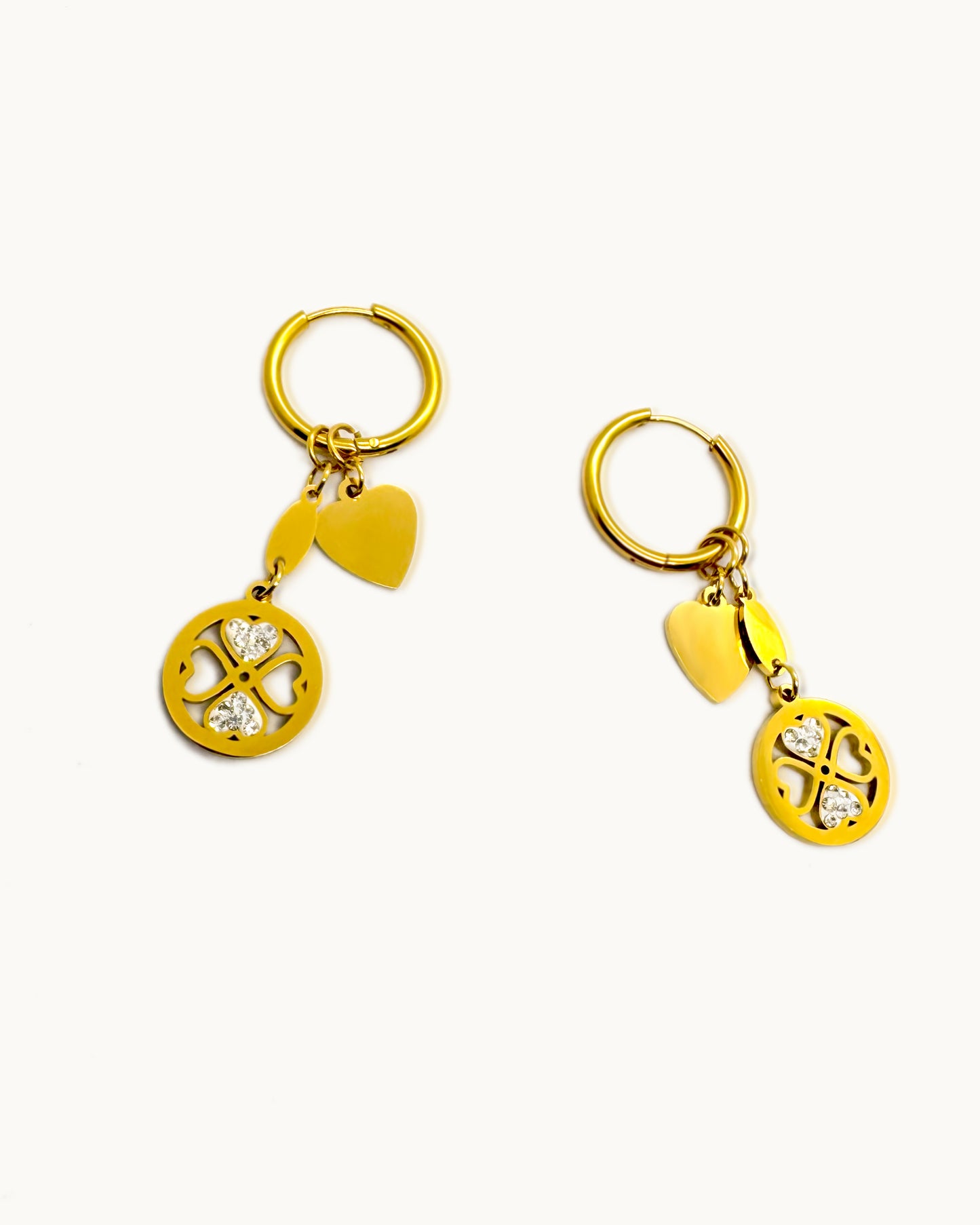 Heartshine Charm Hoops