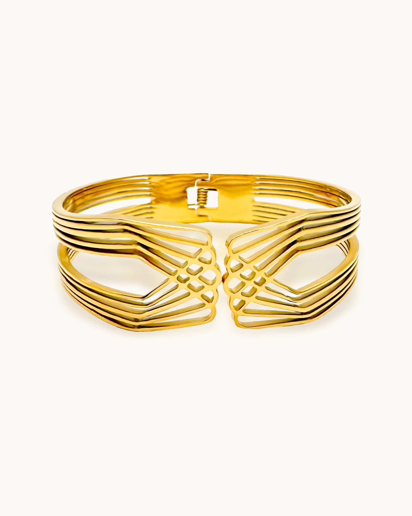 AuraWeave Grid Cuff Bracelet