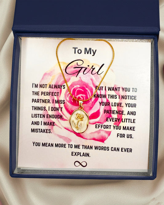 Most Special Gift For My Girl 2026 | Golden Edge Sleek Choker | Pink Card