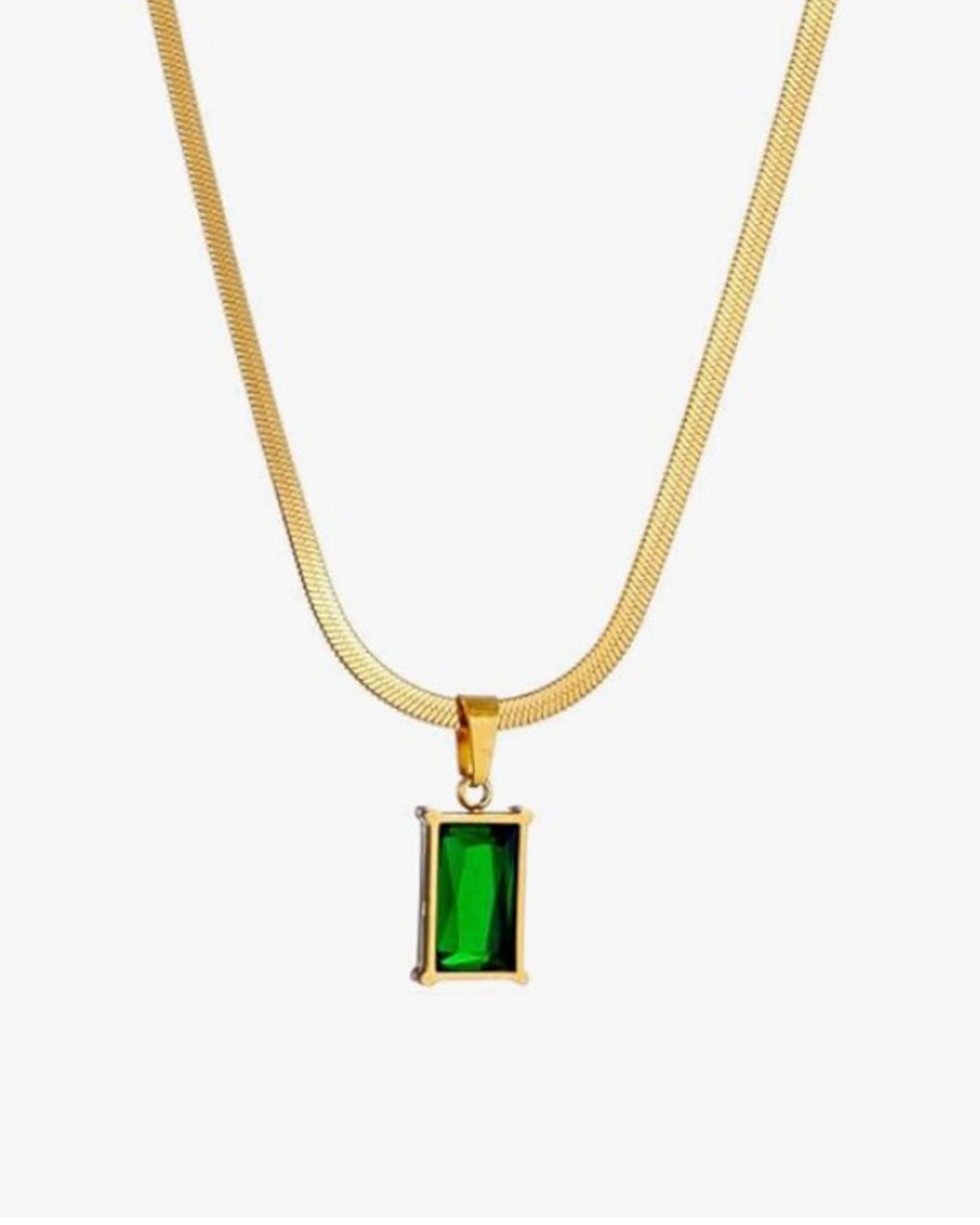 To My Love | Emerald Baguette Necklace | Gift Set