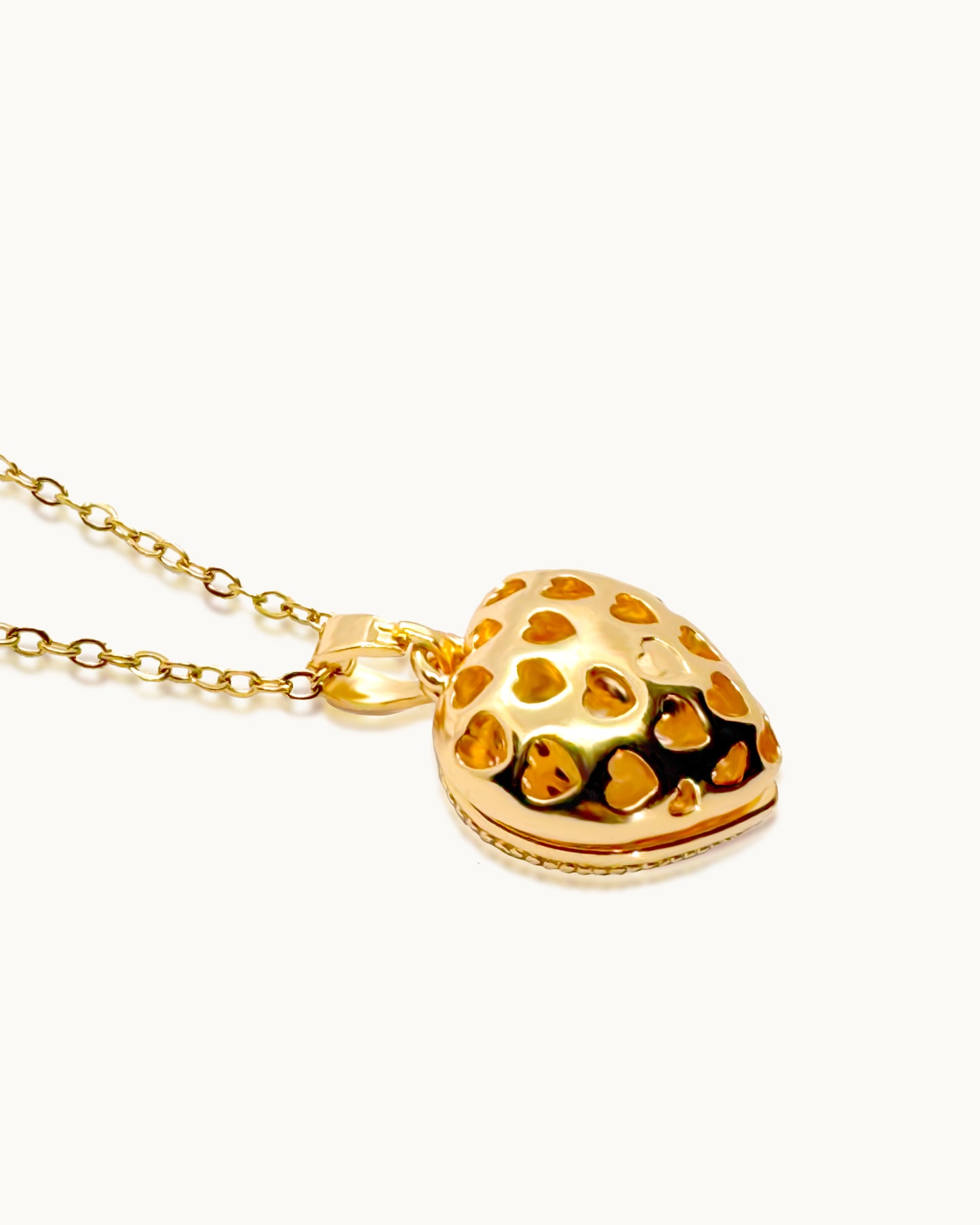 Hidden Pearl Heart Locket Necklace