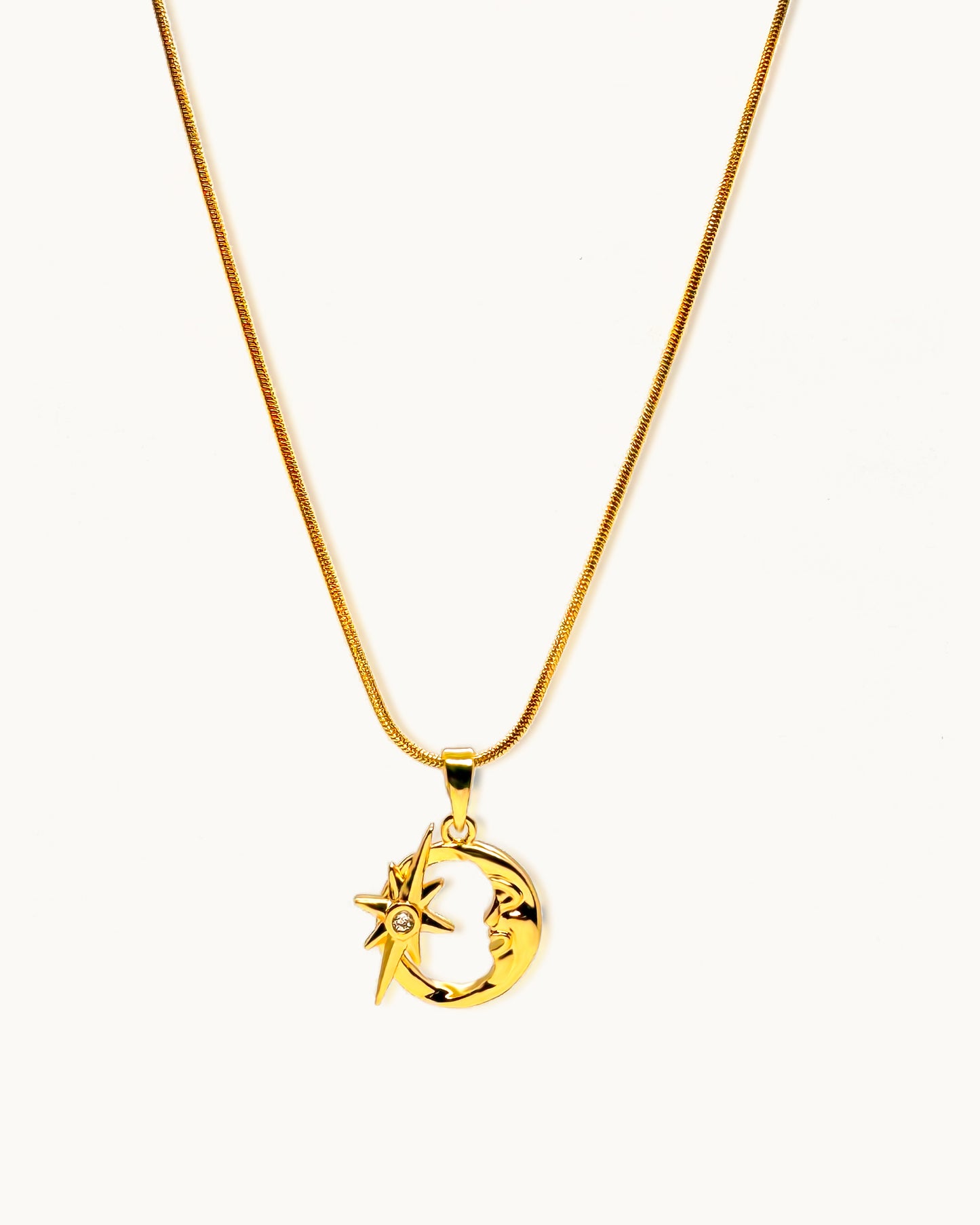 Celestial Glow Moon-Star Necklace