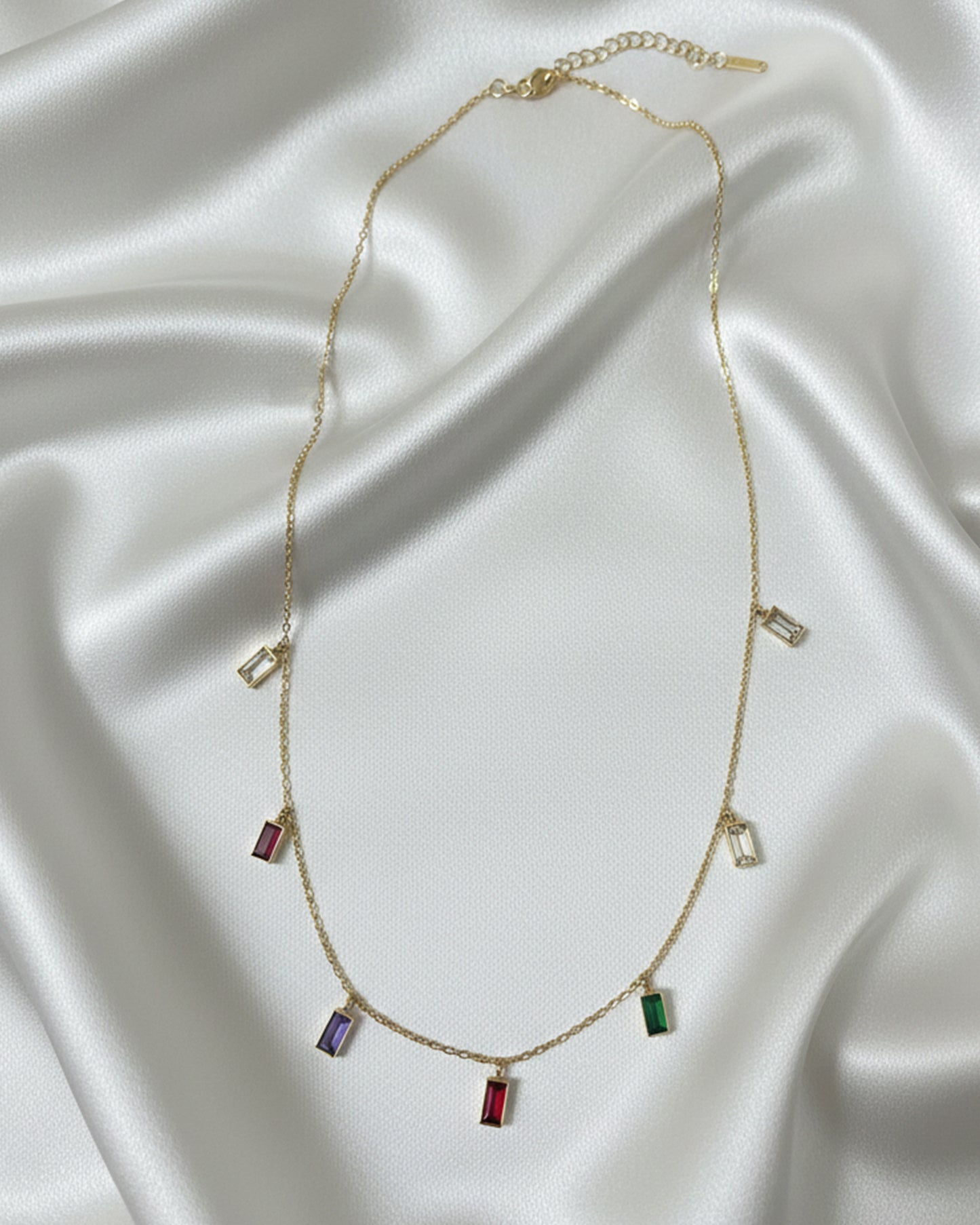 To Mom | Colorful Baguette Necklace | Gift Set
