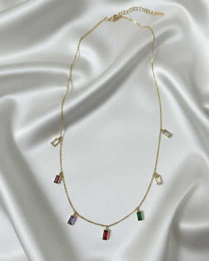 To Mom | Colorful Baguette Necklace | Gift Set