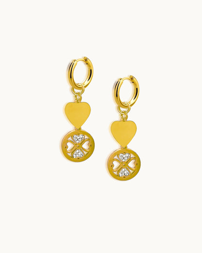 Heartshine Charm Hoops