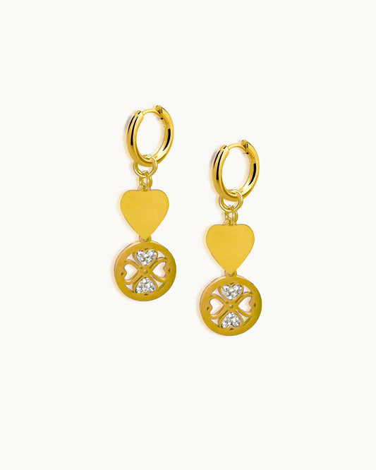 Heartshine Charm Hoops