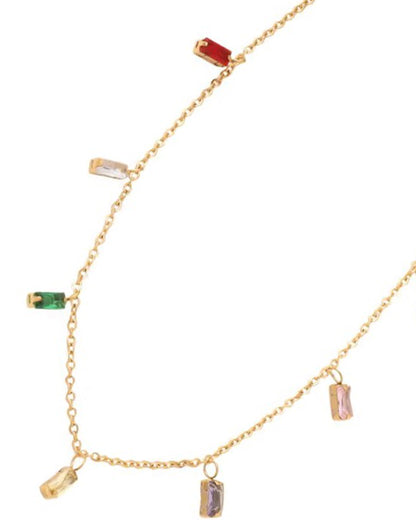 To Mom | Colorful Baguette Necklace | Gift Set