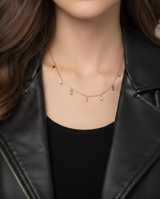 To My Love | Colorful Baguette Necklace | Gift Set