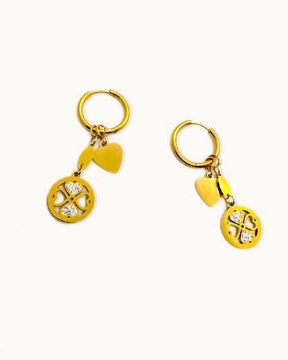 Heartshine Charm Hoops