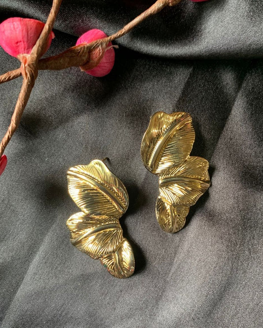 Abstract Feather Studs