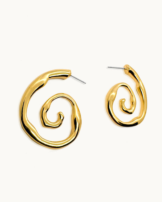 Spiral Aura Hoops