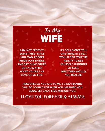 To Wife | Emerald Baguette Necklace | Gift Set