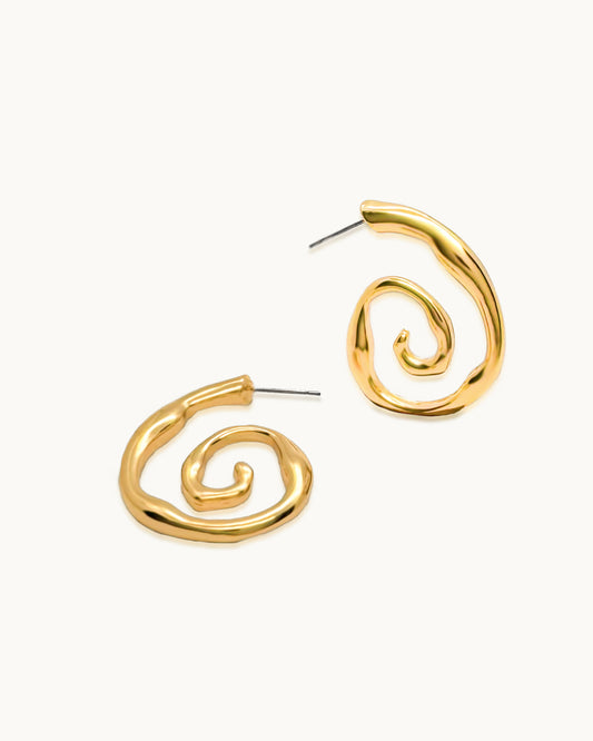 Spiral Aura Hoops