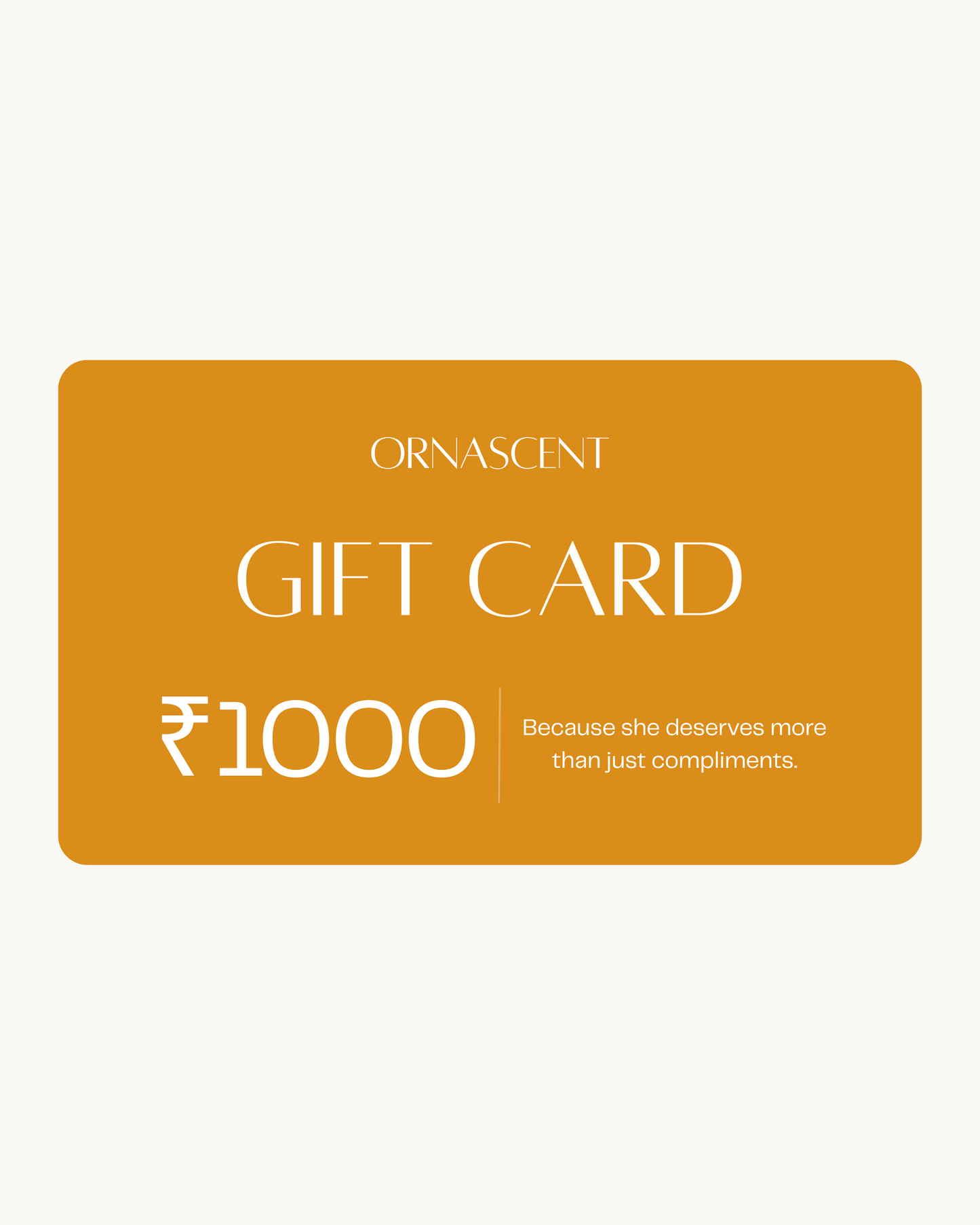 Ornascent Gift Card: ₹1000