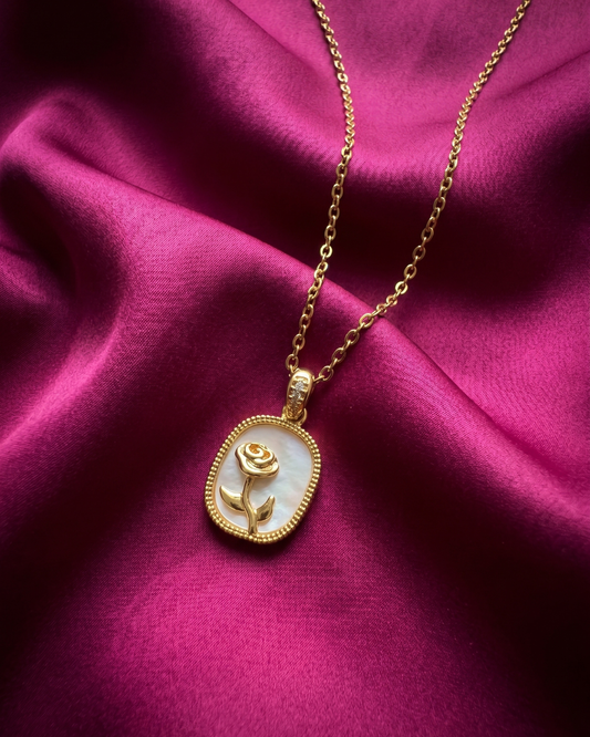 Flower Shell Pendant Necklace Birthday Gift Set