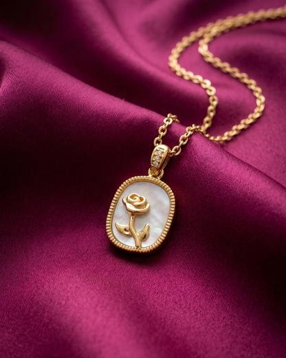 Flower Shell Pendant Necklace Birthday Gift Set