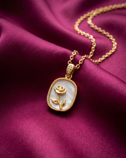 Flower Shell Pendant Necklace Birthday Gift Set