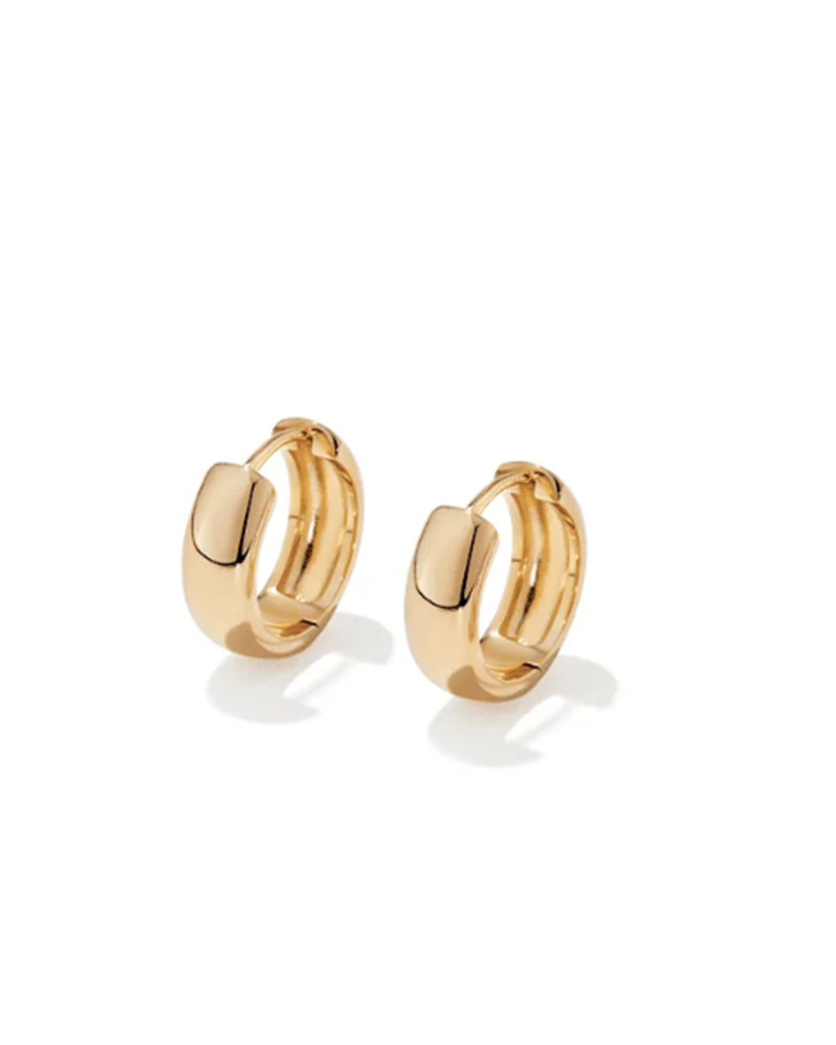 Chic Gold Chunky Huggie Hoop Earrings