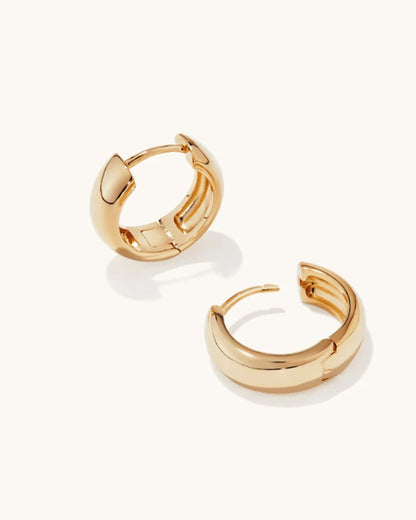 Chic Gold Chunky Huggie Hoop Earrings