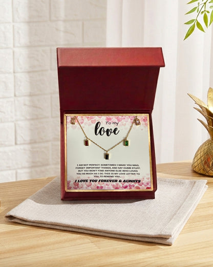 To My Love | Colorful Baguette Necklace | Gift Set