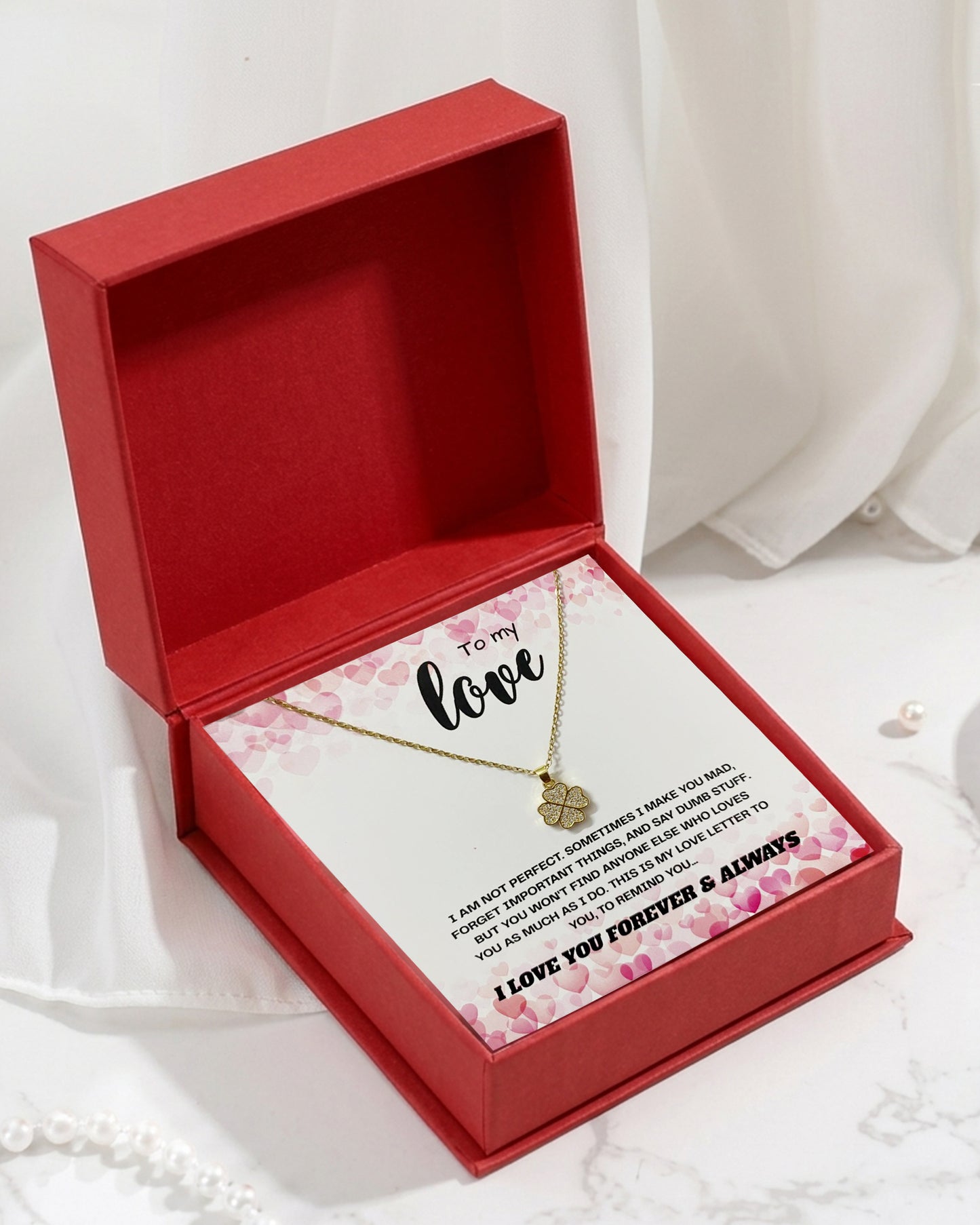 To My Love | Four Clove Necklace | Gift Set