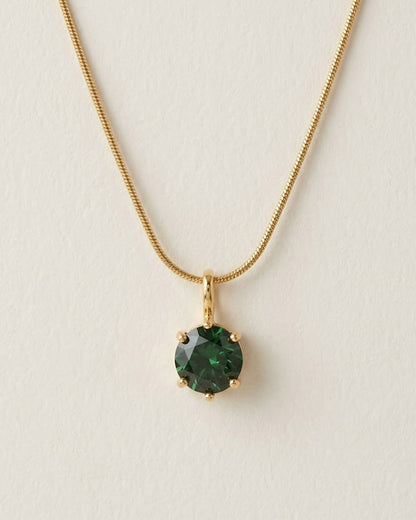 Emerald Luxe Solitaire Necklace
