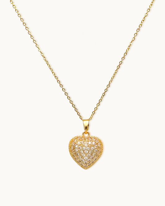 Hidden Pearl Heart Locket Necklace