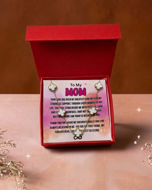 To Mom | Five Clover MOP Necklace | Gift Set