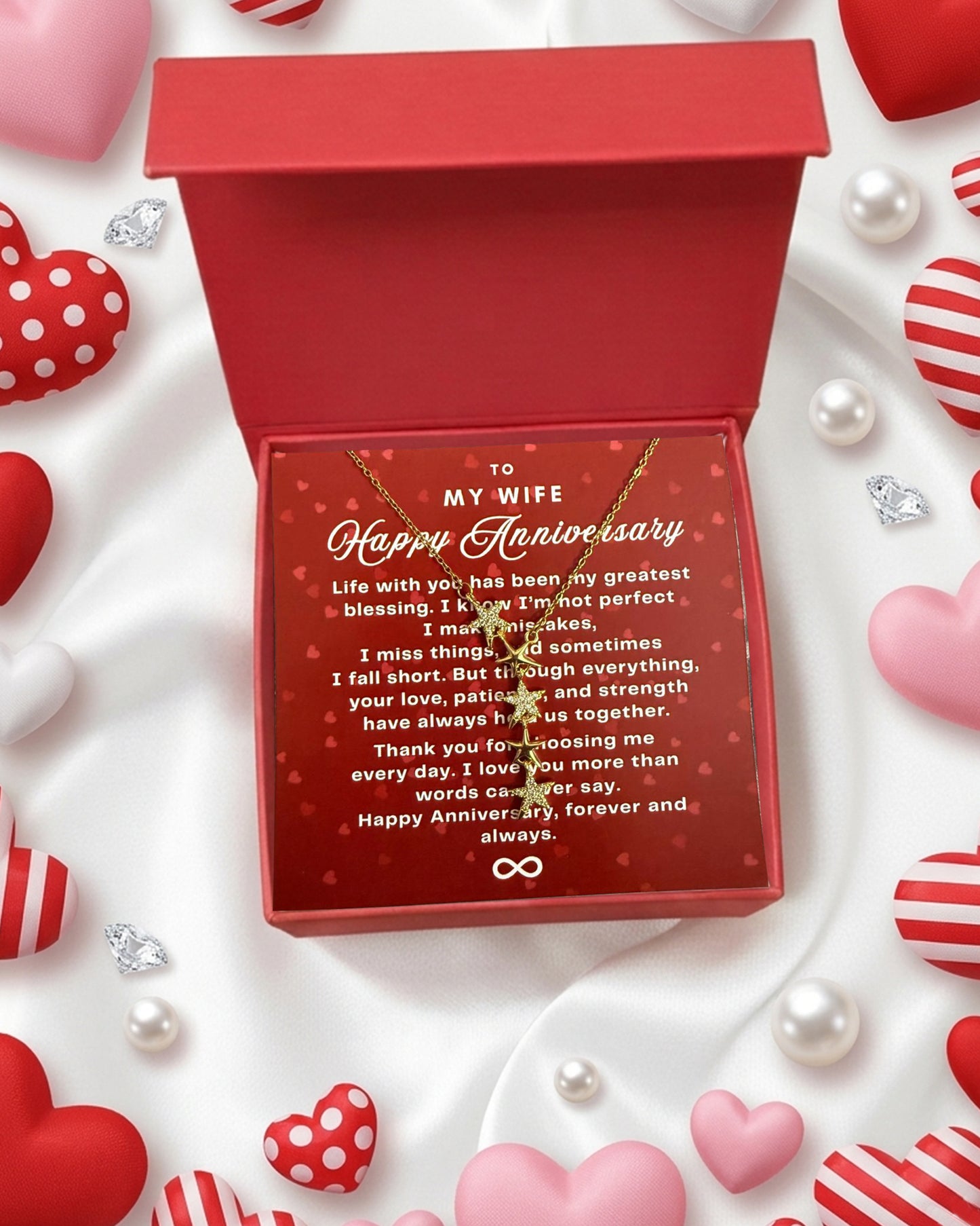 Happy Anniversary | Star Sparkle Necklace | Anniversary Gift Set