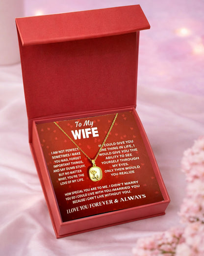 To Wife | Flower Shell Pendant Necklace | Gift Set
