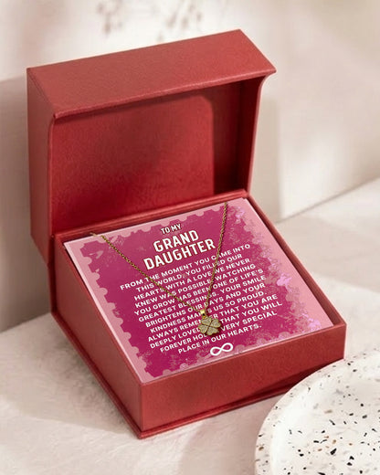 To Grand Daughter | Four Clove Necklace | Gift Set