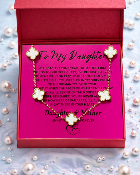 To Daughter | Five Clover MOP Necklace | Gift Set