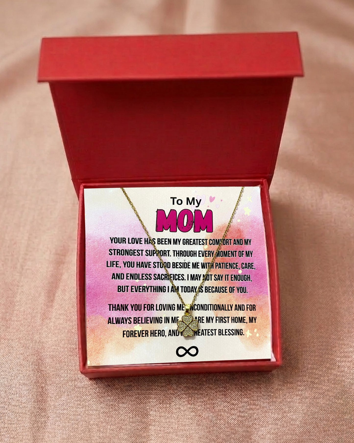 To Mom | Four Clove Necklace | Gift Set