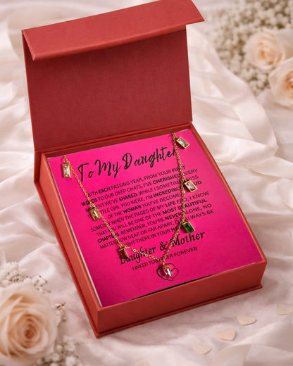 To Daughter | Colorful Baguette Necklace | Gift Set