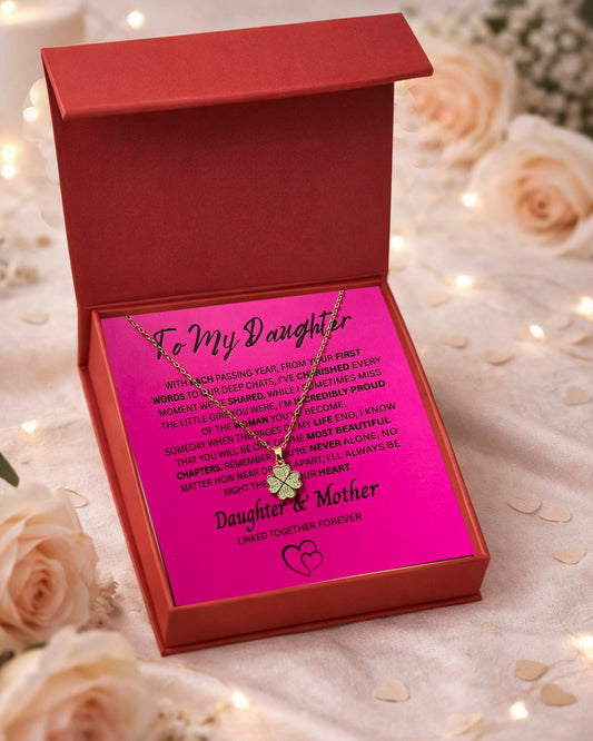 To Daughter | Four Clove Necklace | Gift Set