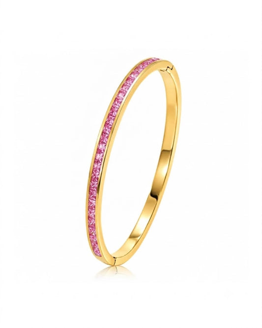 Pink Crystal Tennis Bracelet