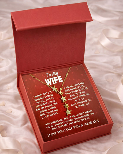 To Wife | Star Sparkle Necklace | Gift Set