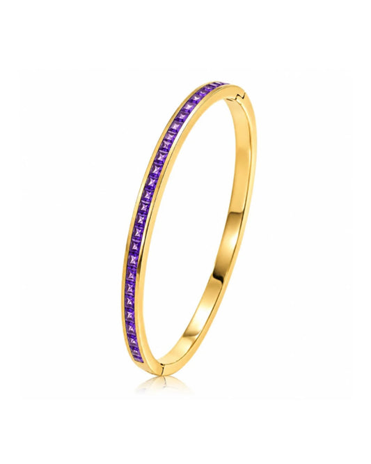 Purple Crystal Tennis Bracelet