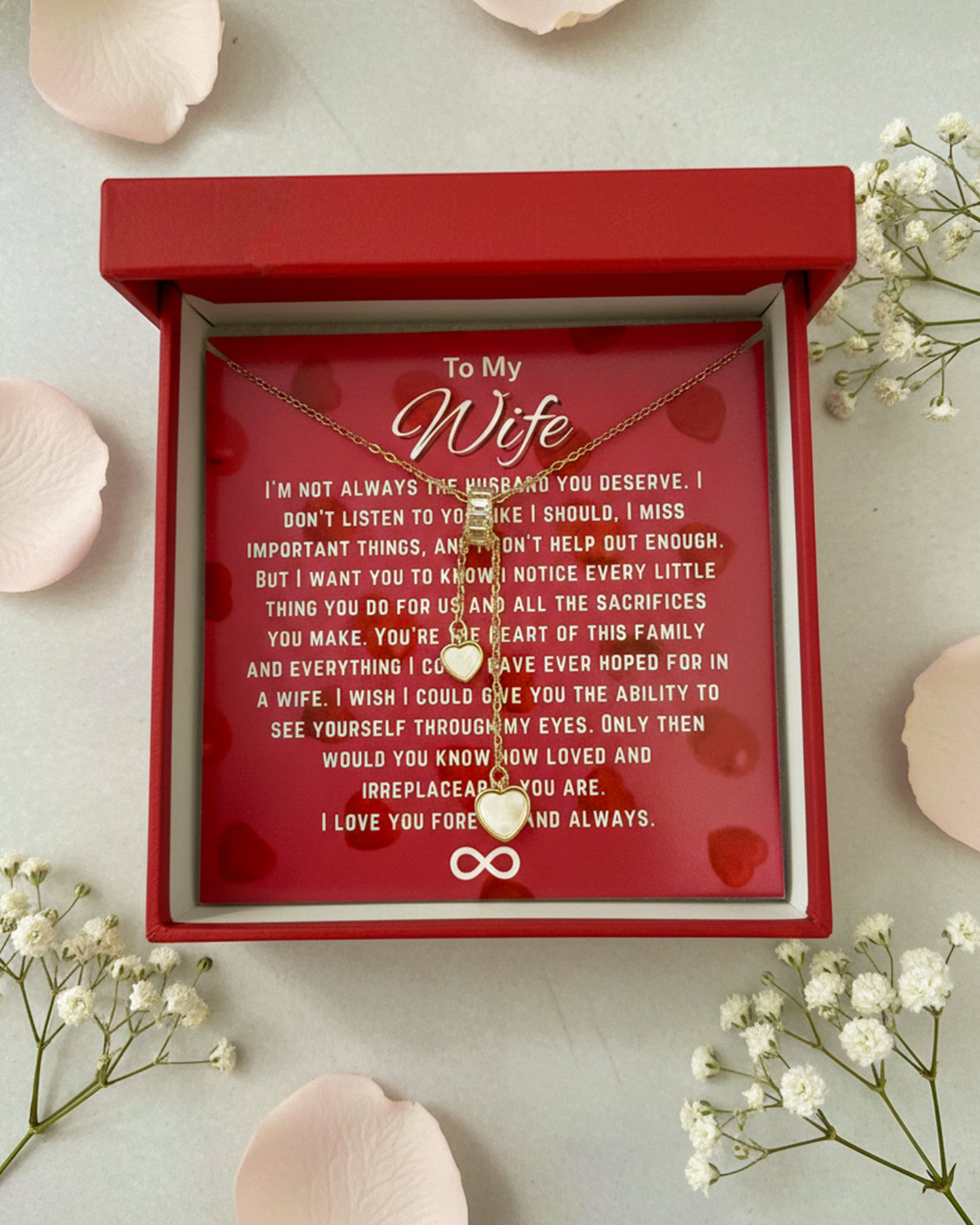 Most Special Gift For Wife 2026 | Twin Heart Drop Necklace