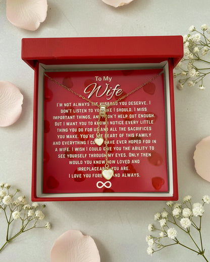 Most Special Gift For Wife 2026 | Twin Heart Drop Necklace