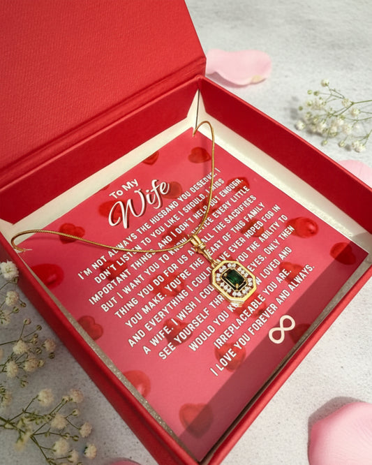 Most Special Gift For Wife 2026 | Emerald Glow Vintage Necklace