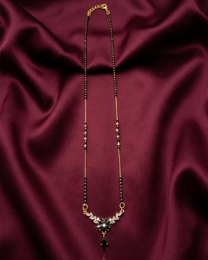 Elegant Floral Gemstone Mangalsutra