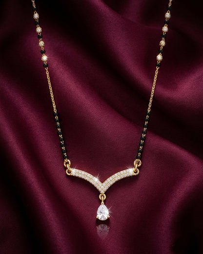 V-Bar CZ Solitaire Mangalsutra