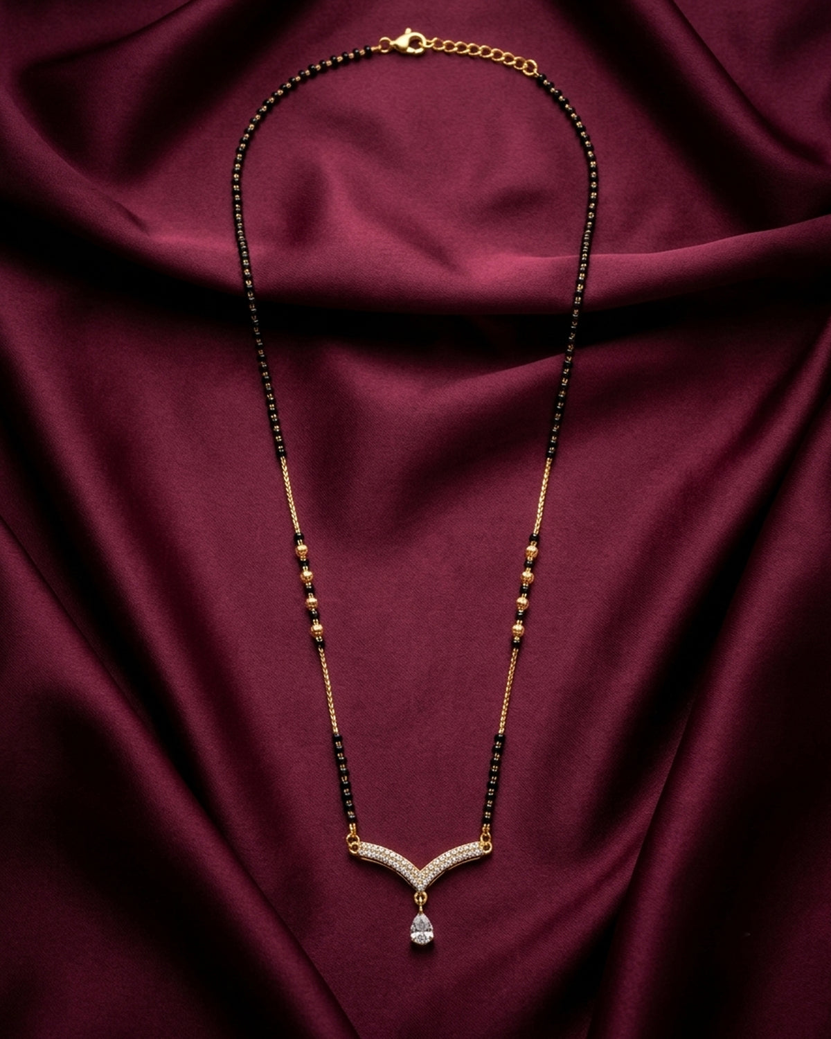 V-Bar CZ Solitaire Mangalsutra