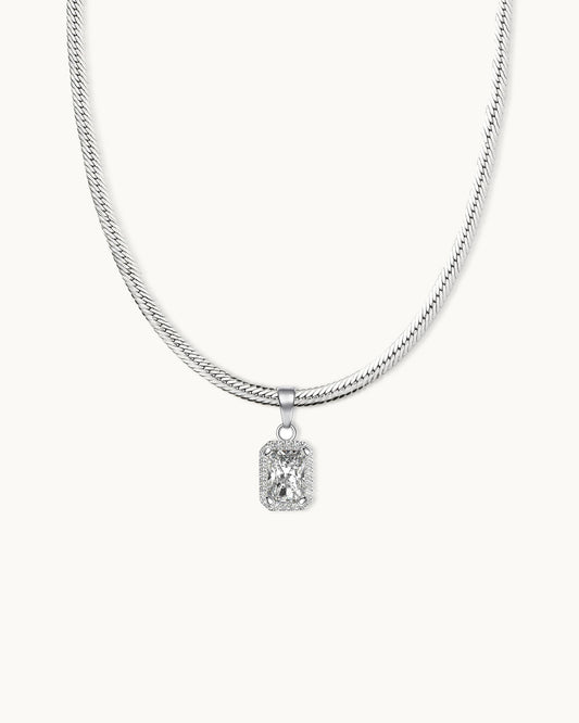 Radiant Ice Solitaire Necklace