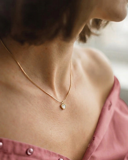 MOP Heart Necklace | Rakhi Gift